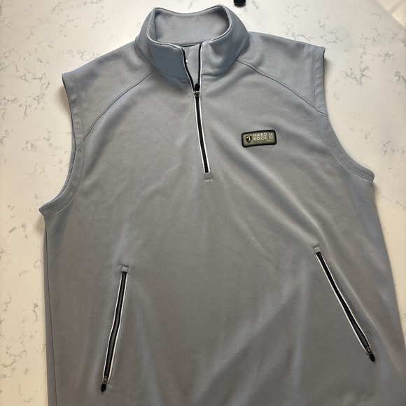 AHEAD Extreme Golf Vest 1/4 Zip Hard Rock Golf Club Rock That Roll Men's SZ LG - Picture 2 of 8